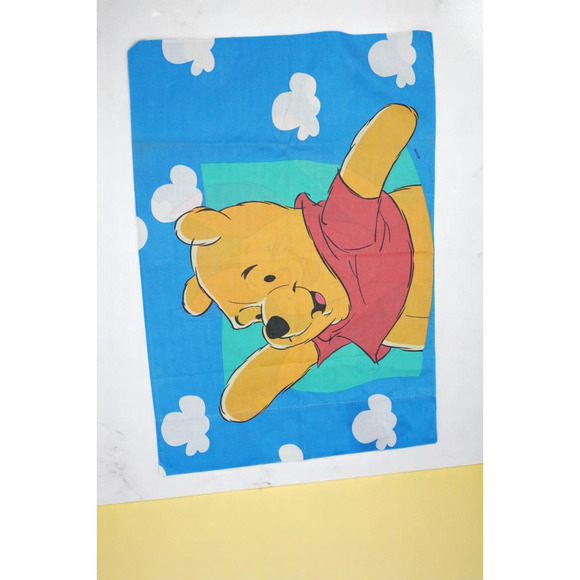 90s Vintage DISNEY Winnie The Pooh *One Pillowcase* Piglet Blue w/Clouds - Picture 1 of 2